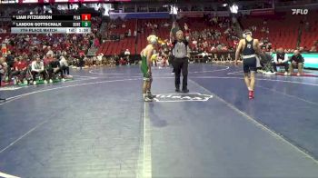 3A-120 lbs 7th Place Match - Landon Gottschalk, Dubuque Hempstead vs Liam Fitzgibbon, Pleasant Valley