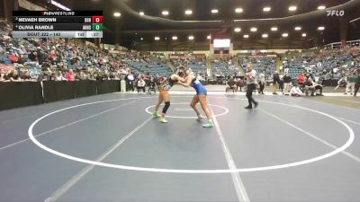 140 lbs Cons. Round 3 - Olivia Randle, Andover Hs vs Nevaeh Brown, Bonner Springs HS