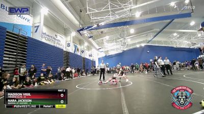 55 lbs Round 3 (4 Team) - Madison Vigil, Firebird Elite vs Nara Jackson, Queens Of Mayhem