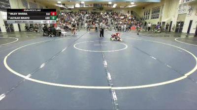 100 lbs Champ. Round 3 - Riley Rivera, Elsinore vs Alyaah Bravo, Lancaster