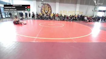 150 lbs Champ. Round 2 - Ayman Jadallah, Citrus Hill vs Christian King, West Valley