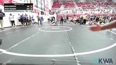 132 lbs Final - Nash Denison, Cowboy Wrestling Club vs Ryatt Rodden, Harrah Little League Wrestling