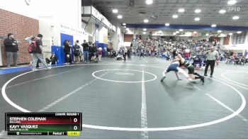 157 lbs Champ. Round 1 - Kavy Vasquez, South Hills Hs vs Stephen Coleman, Bullard