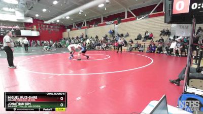 152 lbs Cons. Round 6 - Miguel Ruiz-Dare, College Park High School vs Jonathan Kim, Dougherty Valley High School