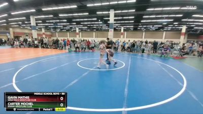 88 lbs Cons. Semi - Gavin Mathis, Wolf Pack Wrestling Club vs Carter Mochel, Duran Wrestling Club