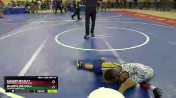 49 lbs 3rd Place Match - Hayden Soloman, Team Of Hard Knox vs Colson Beckley, Team Tulsa Wrestling Club
