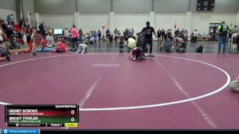 70 lbs Quarterfinal - Brody Fowler, Techfall Wrestling Club vs Henry Screws, Ohatchee Youth Wrestling