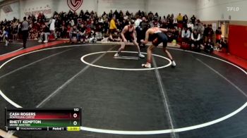 132 lbs Prelim - Rhett Kempton, Grand Junction vs Cash Rogers, Montezuma Cortez