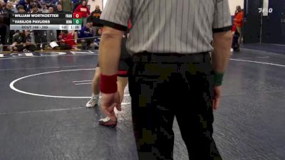 285 lbs Quarterfinal - William Wortkoetter, St. Francis vs Vasilios Pavlides, Iona Prep