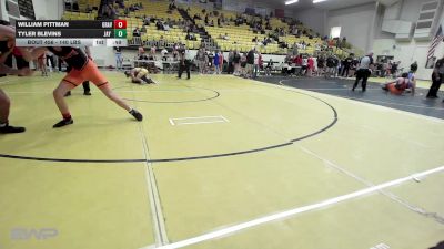 140 lbs Consi Of 8 #1 - William Pittman, GRAVETTE vs Tyler Blevins, Jay Junior High