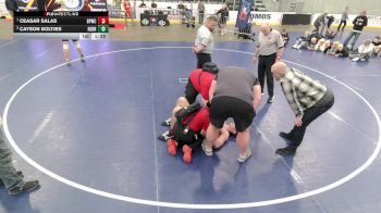 16U Boys - 215 lbs 1st Place Match - Ceasar Salas, Bulldog Premier Wrestling Club vs Cayson Boltjes, Nebraska