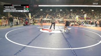 4A-138 lbs Champ. Round 1 - Kaleb Henne, Central vs Kendal Porter, Green River