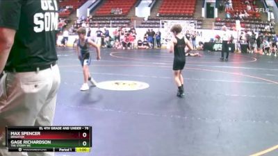 76 lbs Round 2 - Gage Richardson, The Storm WC vs Max Spencer, Brighton