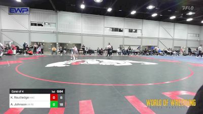 65 lbs Consi Of 4 - Khloe Routledge, Husky Wrestling Club vs Aubree Johnson, Untouchables Girls RED