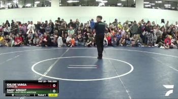 110 lbs Cons. Round 2 - Khloie Varga, Clinton WC vs Daisy Wright, Farwell Elite Youth Wrestling