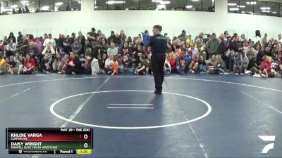110 lbs Cons. Round 2 - Khloie Varga, Clinton WC vs Daisy Wright, Farwell Elite Youth Wrestling