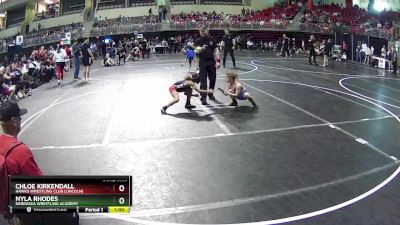 73 lbs Cons. Round 5 - Chloe Kirkendall, Hawks Wrestling Club (Lincoln) vs Nyla Rhodes, Nebraska Wrestling Academy