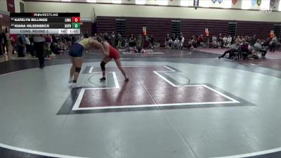 145 lbs Cons. Round 3 - Kiana Hilsenbeck, Sumner-Fredericksburg vs Katelyn Billings, Linn-Mar