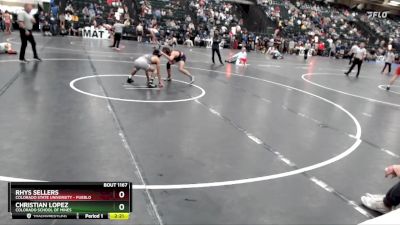 125 lbs Quarterfinal - Christian Lopez, Colorado School Of Mines vs Rhys Sellers, Colorado State University - Pueblo