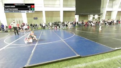 85 lbs Cons. Round 2 - Clayton Boren, Pleasant Grove vs Jaxen Hiner, Evanston Elite Wrestling