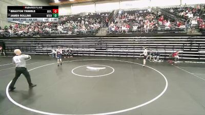 4A 120 lbs Quarterfinal - Braxton Trimble, West Field vs James Rollins, Mt Crest