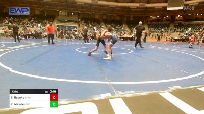 73 lbs Quarterfinal - Sebastian Brooks, Bookert T Washing/Carver vs Kruze Meade, Bartlesville Wrestling Club