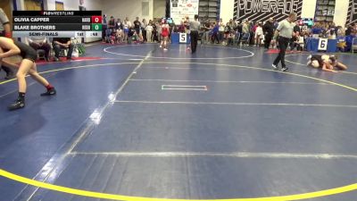 92.8-102 lbs Semifinal - Olivia Capper, Harborcreek vs Blake Brothers, Redbank WC