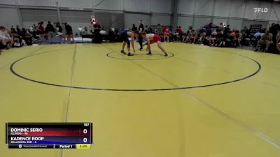 157 lbs Quarters & 1st Wb (16 Team) - Dominic Serio, Illinois vs Kadence Roop, Oklahoma Red