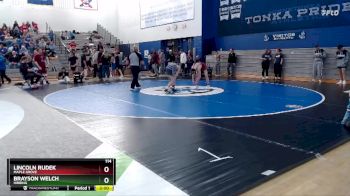 114 lbs Round 1 - Lincoln Rudek, Maple Grove vs Brayson Welch, Hibbing