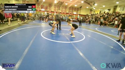 98 lbs Rr Rnd 5 - Karlye Brown, Wagoner Takedown Club vs Levi Matheny, Skiatook Youth Wrestling