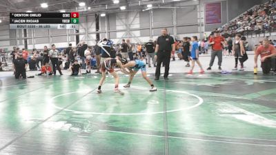 86 lbs Cons. Quarters - Denton Omlid, Cherry Creek Wrestling Club vs Jacen Riojas, Victory Wrestling-Central WA