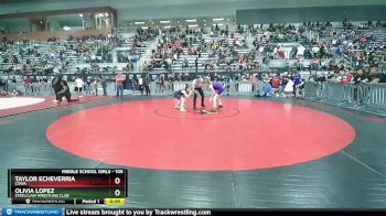 105 lbs Quarterfinal - Olivia Lopez, Steelclaw Wrestling Club vs Taylor Echeverria, COWA