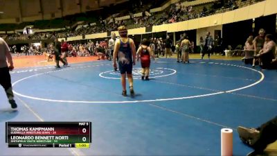 106 lbs Cons. Round 3 - Leonardo Bennett Northam, Smithfield Youth Wrestling vs Thomas Kampmann, Guerrilla Wrestling (GWA)