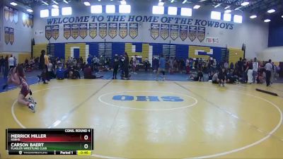 144 lbs Cons. Round 4 - Merrick Miller, NSBHS vs Carson Baert, Flagler Wrestling Club