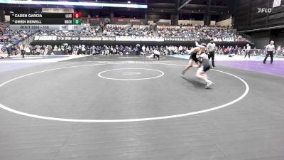 150 lbs Cons. Round 2 - Caden Garcia, Lansing HS vs Owen Newell, Wichita-Bishop Carroll HS