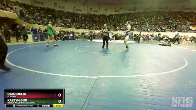 5A-215 lbs Cons. Round 1 - Kazeyn Bird, Bishop Mcguinness School vs Ryan Sigler, El Reno