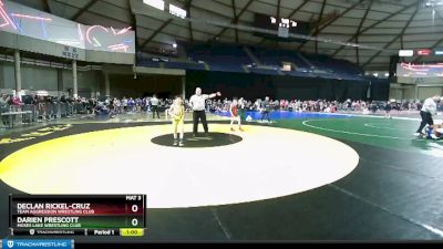 71 lbs 2nd Place Match - Darien Prescott, Moses Lake Wrestling Club vs Declan Rickel-Cruz, Team Aggression Wrestling Club