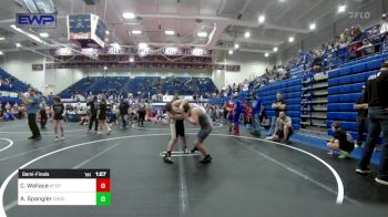 131 lbs Semifinal - Cameron Wallace, Kingfisher YellowJackets vs Alex Spangler, Choctaw Ironman Youth Wrestling