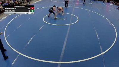 138 lbs Quarterfinals (8 Team) - Ryker Booth, Grand Island vs Kirk Wilson, North Platte