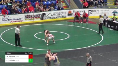 119 lbs Round Of 16 - Brookelyn McClain, Fort Cherry vs Evey Adams, Cochranton