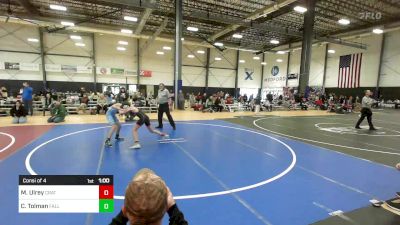 88 lbs Consi Of 4 - Mason Ulrey, Crater Mat Club vs Connor Tolman, Fallon Outlaws WC