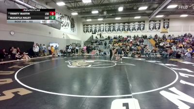 155 lbs Cons. Semi - Trinity Martin, Lingle-Ft. Laramie/Southeast vs Makayla Haley, Cheyenne East