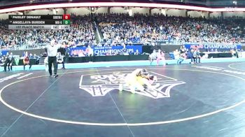 Girls-135 lbs 1st Place Match - Paisley DeNault, Clarkston (Girls) vs Angellaya Burden, Mio (Girls)