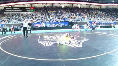 Girls-135 lbs 1st Place Match - Paisley DeNault, Clarkston (Girls) vs Angellaya Burden, Mio (Girls)