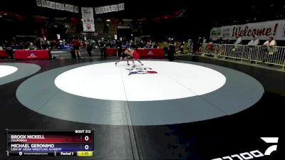 67 lbs Quarterfinal - Broox Nickell, California vs Michael Geronimo, Lion Of Judah Wrestling Academy