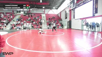 126 lbs Quarterfinal - Anthony Easterling, Bentonville West High School vs Konrad Kosanke, CROSSINGS CHRISTIAN