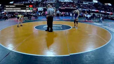 AA - 110 lbs Cons. Round 2 - Braeden Kaufman, Helena Capital vs Ben Tierney, Butte