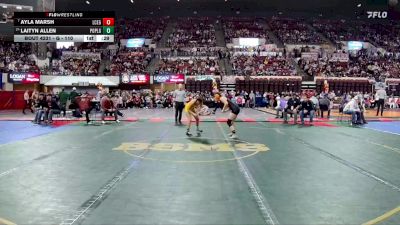 G - 110 lbs Cons. Round 2 - Ayla Marsh, Lincoln County (Eureka) Girls vs Laityn Allen, Poplar Girls