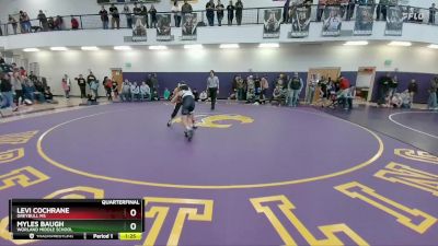 126 lbs Quarterfinal - Levi Cochrane, Greybull MS vs Myles Baugh, Worland Middle School