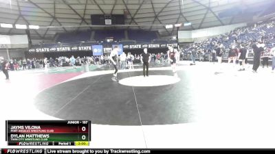 157 lbs Round 5 - Jayms Vilona, Port Angeles Wrestling Club vs Dylan Matthews, Twin City Wrestling Club